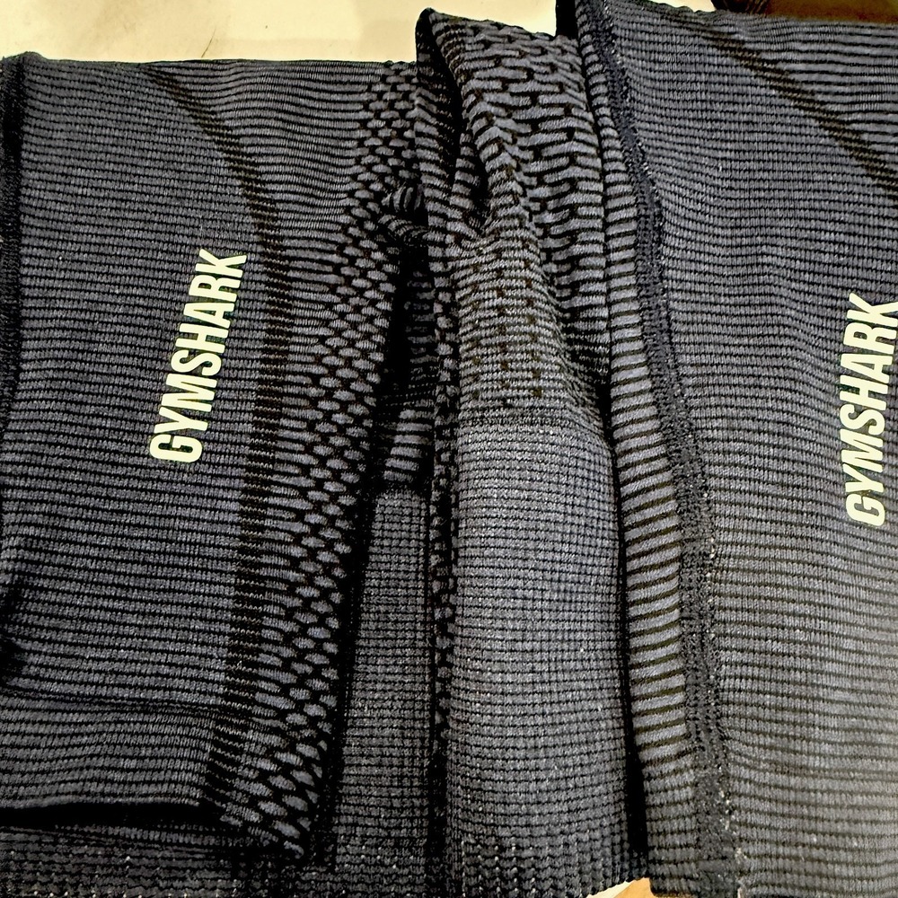 Gymshark X2 Pair Seamless Leggings Navy Blue Small‎ S Yoga  Workout Athletic Gym